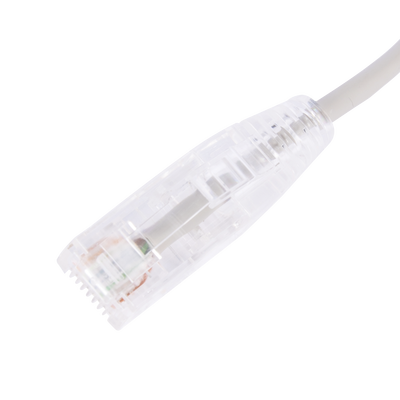 Cable de Parcheo Slim UTP Cat6 - 30 cm Gris Diámetro Reducido (28 AWG)