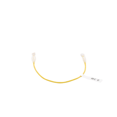 Cable de Parcheo Slim UTP Cat6 - 30 cm Amarillo Diámetro Reducido (28 AWG)