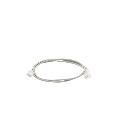 Cable de Parcheo Slim UTP Cat6 - 1 metro, Gris, Diámetro Reducido (28 AWG)