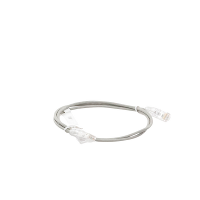 Cable de Parcheo Slim UTP Cat6 - 1 metro, Gris, Diámetro Reducido (28 AWG)