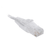 Cable de Parcheo Slim UTP Cat6 - 1 metro, Blanco, Diámetro Reducido (28 AWG)