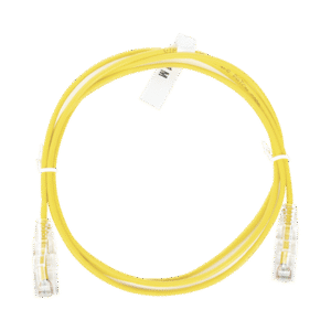 Cable de Parcheo Slim UTP Cat6 - 1 metro, Amarillo, Diámetro Reducido (28 AWG)