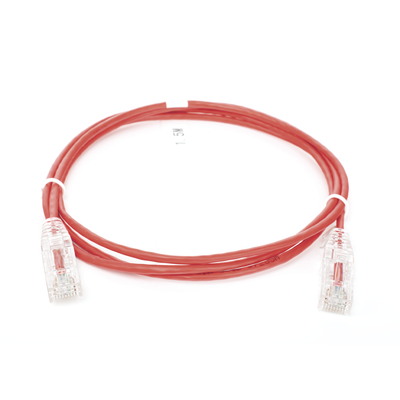 Cable de Parcheo Slim UTP Cat6 - 1.5 m Rojo Diámetro Reducido (28 AWG)