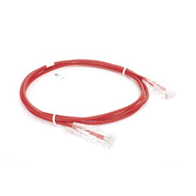 Cable de Parcheo Slim UTP Cat6 - 1.5 m Rojo Diámetro Reducido (28 AWG)