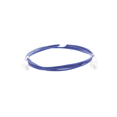 Cable de Parcheo Slim UTP Cat6 - 2 m Azul Diámetro Reducido (28 AWG)