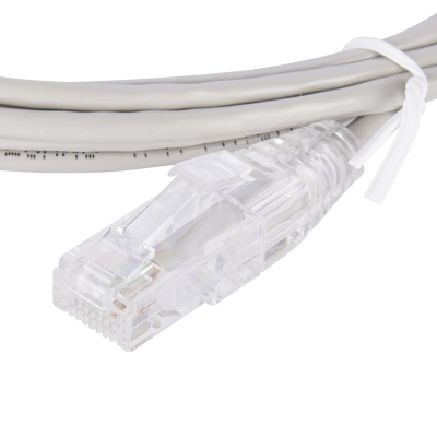 Cable de Parcheo Slim UTP Cat6 - 2 m Gris Diámetro Reducido (28 AWG)