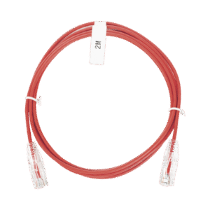 Cable de Parcheo Slim UTP Cat6 - 2 m Rojo Diámetro Reducido (28 AWG)