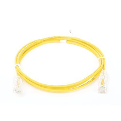 Cable de Parcheo Slim UTP Cat6 - 2 m Amarillo Diámetro Reducido (28 AWG) Cable de Parcheo Slim UTP Cat6 - 2 m Amarillo Diámetro Reducido (28 AWG)