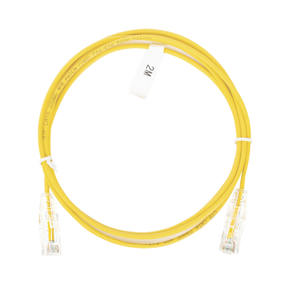 Cable de Parcheo Slim UTP Cat6 - 2 m Amarillo Diámetro Reducido (28 AWG) Cable de Parcheo Slim UTP Cat6 - 2 m Amarillo Diámetro Reducido (28 AWG)