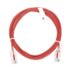 Cable de Parcheo Slim UTP Cat6 - 3 m Rojo Diámetro Reducido (28 AWG)