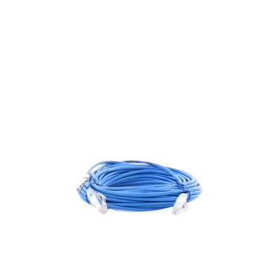 Cable de Parcheo Slim UTP Cat6A - 10 m Azul, Diámetro Reducido (28 AWG)