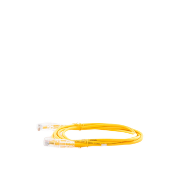 Cable de Parcheo Slim UTP Cat6A - 2 m Amarillo, Diámetro Reducido (28 AWG)