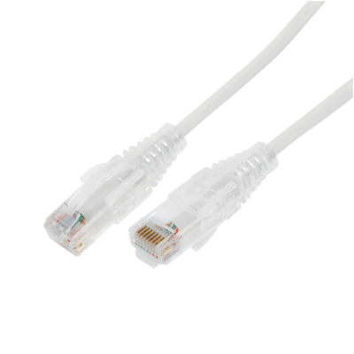 Cable de Parcheo Slim UTP Cat6A - 3 m Blanco, Diámetro Reducido (28 AWG) Cable de Parcheo Slim UTP Cat6A - 3 m Blanco, Diámetro Reducido (28 AWG)