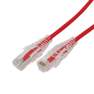 Cable de Parcheo Slim UTP Cat6A - 5 m Rojo, Diámetro Reducido (28 AWG Cable de Parcheo Slim UTP Cat6A - 5 m Rojo, Diámetro Reducido (28 AWG