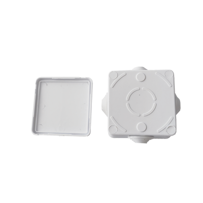 Caja de Conexiones Impermeable IP55 con 4 Entradas, 80 x 80 x 50 mm, para Instalaciones Industriales, Comerciales y Residenciales, Incluye Tornillería para su Instalación Caja de Conexiones Impermeable IP55 con 4 Entradas, 80 x 80 x 50 mm, para Instalaciones Industriales, Comerciales y Residenciales, Incluye Tornillería para su Instalación