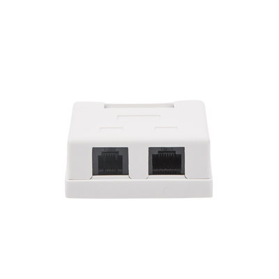 Caja de pared con Jack UTP Cat5e y Jack RJ11 telefónico