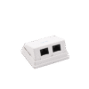 Caja de pared angulada incluye 2 jacks UTP cat5e Keystone Caja de pared angulada incluye 2 jacks UTP cat5e Keystone