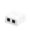 Caja de pared con 2 puertos, incluye 2 jacks UTP Cat6A Caja de pared con 2 puertos, incluye 2 jacks UTP Cat6A