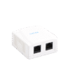 Caja de pared con 2 puertos, incluye 2 jacks UTP Cat6A Caja de pared con 2 puertos, incluye 2 jacks UTP Cat6A