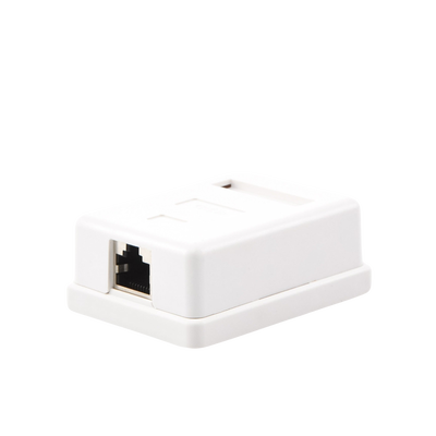 Caja de pared con 1 puerto Keystone, incluye jack STP Cat5e