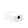 Caja de pared con 1 puerto Keystone, incluye jack STP Cat5e
