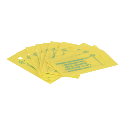 Kit de 10 Etiquetas Impresas para Identificación de Tierra Física, Incluye 10 Cinchos Retardantes a Flama