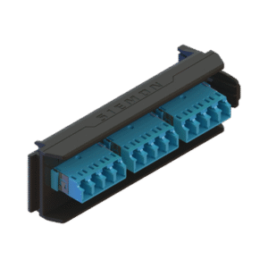 Placa Acopladora LightVerse, 6 Conectores Dúplex LC/UPC, Acepta hasta 12 fibras Monomodo (No Shuttered)