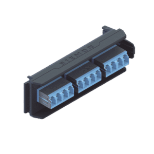 Placa Acopladora LightVerse, 6 Conectores Dúplex LC/UPC "Shuttered", Acepta hasta 12 fibras Monomodo