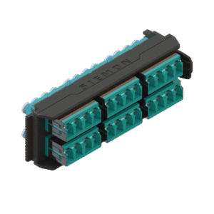 Placa Acopladora LightVerse, 12 Conectores Dúplex LC/UPC, Acepta hasta 24 fibras Multimodo OM3 y OM4 (No Shuttered)