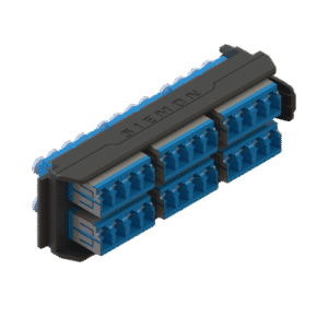 Placa Acopladora LightVerse, 12 Conectores Dúplex LC/UPC, Acepta hasta 24 fibras Monomodo (No Shuttered)