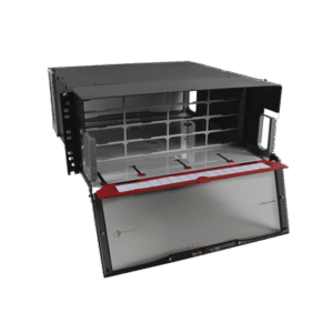 Distribuidor de Fibra Óptica de Alta Densidad LigthVerse *Pro* Para Rack de 19in, Acepta 16 Placas Plug and Play, Hasta 384 Fibras, 4 UR