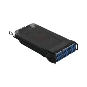 Cassette para empalme (Fusión) LightVerse, Hasta 24 fibras, Conectores LC/UPC "Shuttered", para fibra Monomodo, 900um, 1 metro