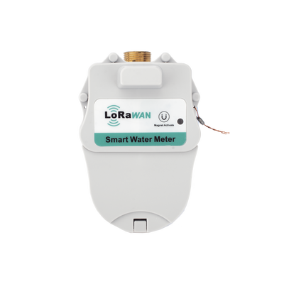FLUJOMETRO DE AGUA LORAWAN® PARA TUBERIA DE 1/2 PULGADA CON VALVULA DE CORTE DE FLUJO