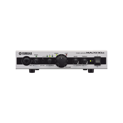 Mezclador Amplificador | 2 Canales - 30w | 1 Zona | Baja y Alta Impedancia | 2 Entradas de Micrófono | Entrada auxiliar