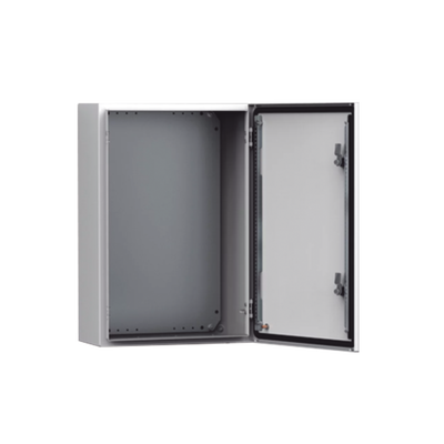 Gabinete de Uso Exterior NEMA 4/12/13; IP66; IK10, 600 x 600 x 400 mm, De Acero, Color Gris Claro