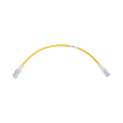 Patch Cord MC6 Modular Cat6 UTP, CM/LS0H, 1ft, Color Amarillo