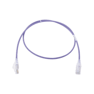 Patch Cord MC6 Modular Cat6 UTP, CM/LS0H, 3ft, Color Violeta, Diámetro Reducido (28AWG), Versión Bulk (Sin Empaque Individual) Patch Cord MC6 Modular Cat6 UTP, CM/LS0H, 3ft, Color Violeta, Diámetro Reducido (28AWG), Versión Bulk (Sin Empaque Individual)