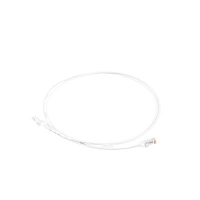 Patch Cord MC6 Modular Cat6 UTP, CM/LS0H, 5ft, Color Blanco, Diámetro Reducido (28AWG)