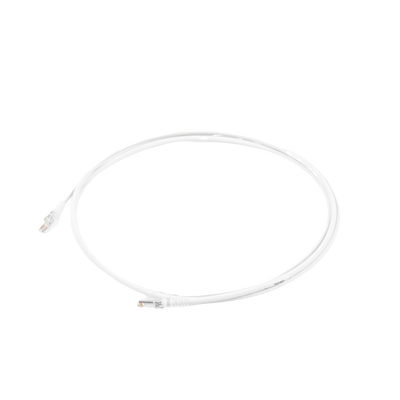 Patch Cord MC6 Modular Cat6 UTP, CM/LS0H, 5ft, Color Blanco, Diámetro Reducido (28AWG)