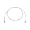 Patch Cord MC6 Modular Cat6 UTP, CM/LS0H, 5ft, Color Blanco, Diámetro Reducido (28AWG), Versión Bulk (Sin Empaque Individual)