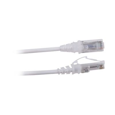 Patch Cord MC6 Modular Cat6 UTP, CM/LS0H, 7ft, Color Blanco, Diámetro Reducido (28AWG) Patch Cord MC6 Modular Cat6 UTP, CM/LS0H, 7ft, Color Blanco, Diámetro Reducido (28AWG)