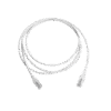 Patch Cord MC6 Modular Cat6 UTP, CM/LS0H, 7ft, Color Blanco, Diámetro Reducido (28AWG), Versión Bulk (Sin Empaque Individual)