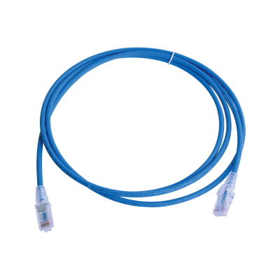 Patch Cord MC6 Modular Cat6 UTP, CM/LS0H, 7ft, Color Azul, Versión Bulk (Sin Empaque Individual)