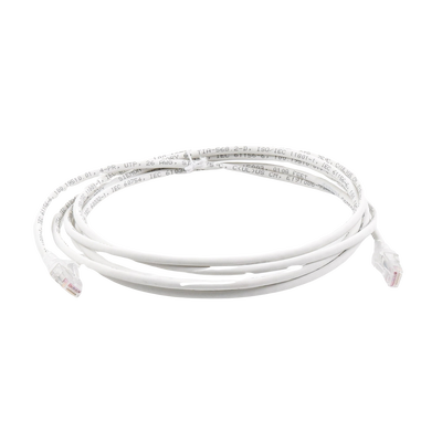 Patch Cord MC6 Modular Cat6 UTP, CM/LS0H, 10ft, Color Blanco, Versión Bulk (Sin Empaque Individual)