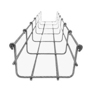 Charola Bimetálica Tipo Malla 66/100 mm, Ideal Para Utilizarse al Exterior o Zonas Húmedas, Hasta 105 Cables Cat6, Tramo de 3 Metros