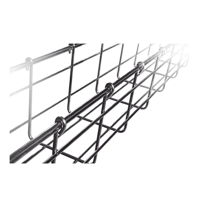 Charola Tipo Malla 116/100 mm, Acabado Electro Zinc, Hasta 185 Cables Cat6, Tramo de 3 Metros