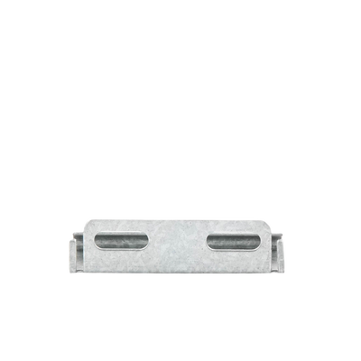 Placa salida a tubo automática para peralte de 66mm y 116mm, con acabado Electro Zinc