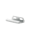 Placa salida a tubo automática para peralte de 66mm y 116mm, con acabado Electro Zinc