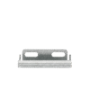 Placa salida a tubo automática para peralte de 66mm y 116mm, con acabado Electro Zinc