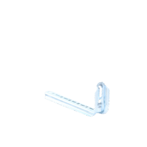 Ménsula omega tipo L inteligente, 310 mm de ancho, con acabado Electro Zinc